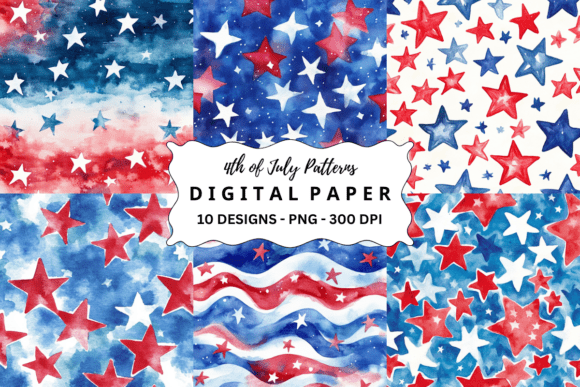 Download 4th of July Patterns Digital Backgrounds - Background Collection