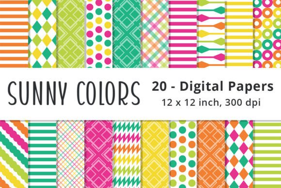 Download Sunny Colored Background Patterned Paper - Background Collection