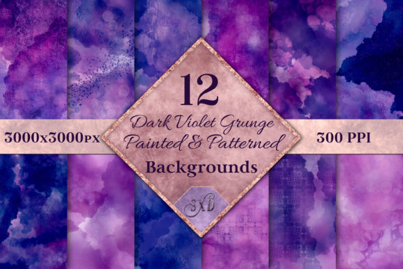 Download Dark Violet Grunge Painted Backgrounds - Background Collection