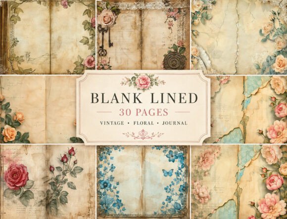 Download Vintage Rose Junk Journal Pages - Premium Resources