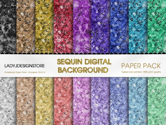Download Sequin Digital Background, Seamless Sequin - Background Collection