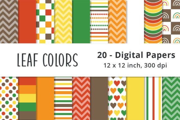 Download Fall Leaf Color Digital Paper Background - Background Collection