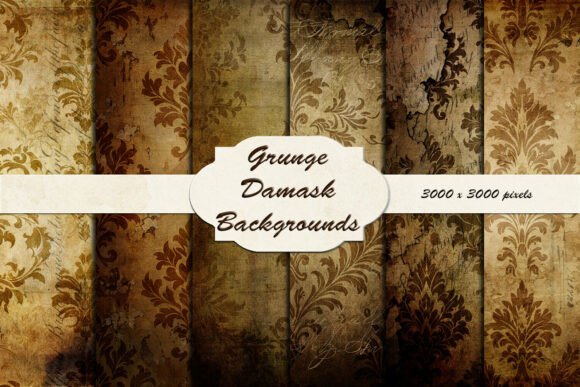 Download Grunge Damask Pattern Backgrounds - Background Collection