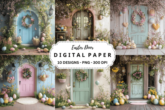 Download Easter Door Digital Backgrounds - Background Collection