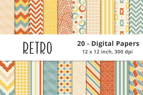 Download Retro Digital Paper Background Patterns - Background Collection