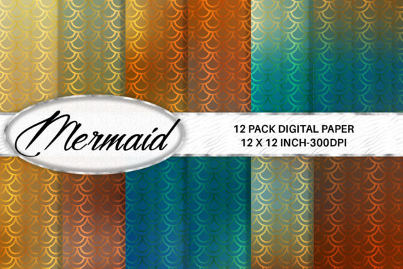 Download Mermaid Scales Digital Paper Background - Background Collection