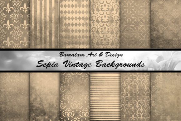 Download Sepia Vintage Patterned Backgrounds - Background Collection