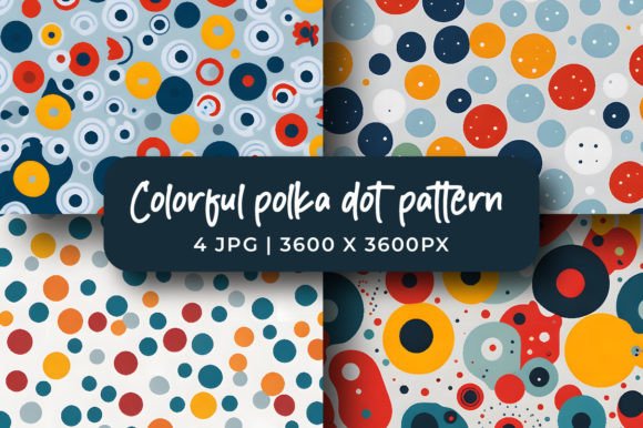 Download Colorful Polka Dots Pattern Background - Background Collection