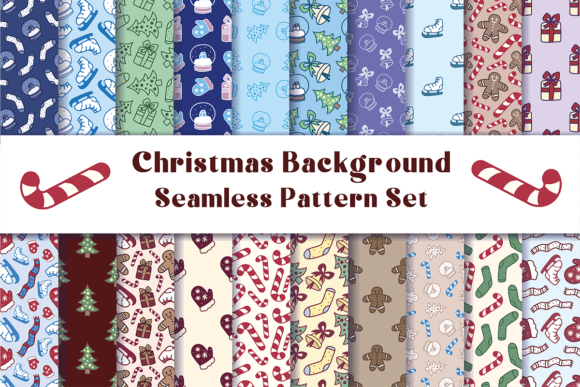 Download Christmas Background Seamless Pattern Set - Background Collection
