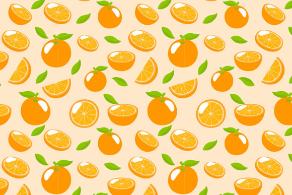 Download Orange Fruit Pattern Design Background - Background Collection