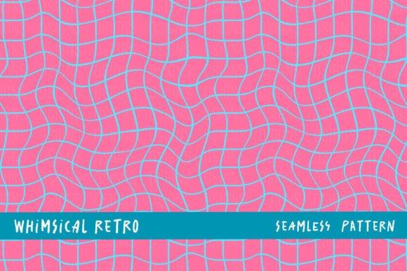 Download Whimsical Retro Wavy Grid Background - Background Collection