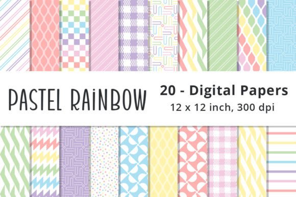 Download Pastel Rainbow Color Digital Background - Background Collection