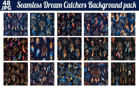 Download Seamless Dream Catchers Background Pack - Background Collection