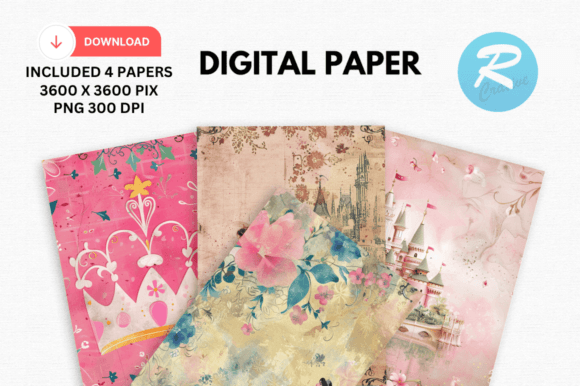 Download Princess Digital Papers Background Pack - Background Collection