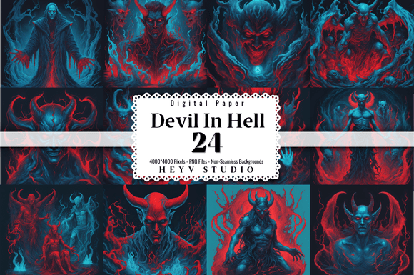 Download 24 Satanic Devil Horror Background Pack - Background Collection