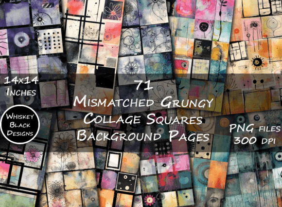 Download Grungy Collage Patchwork Backgrounds - Background Collection
