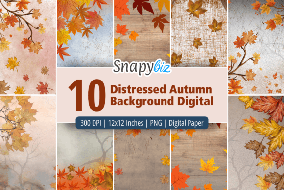 Download Digital Distressed Autumn Background - Background Collection