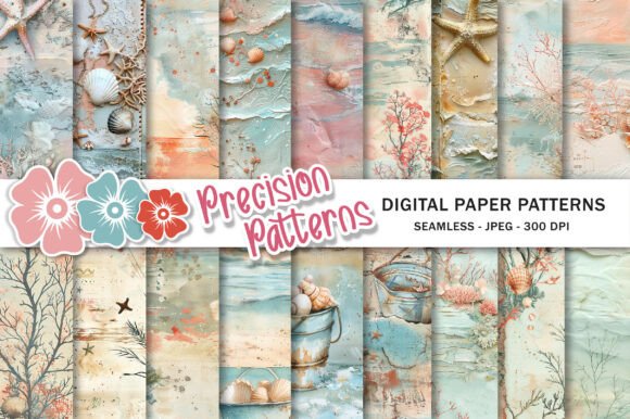 Download Summer Ocean Beach Junk Journal Pages - Premium Resources