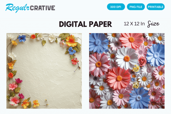 Download Floral Background Digital Paper Patterns - Background Collection