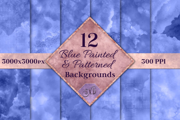 Download Blue Painted and Patterned Backgrounds - Background Collection