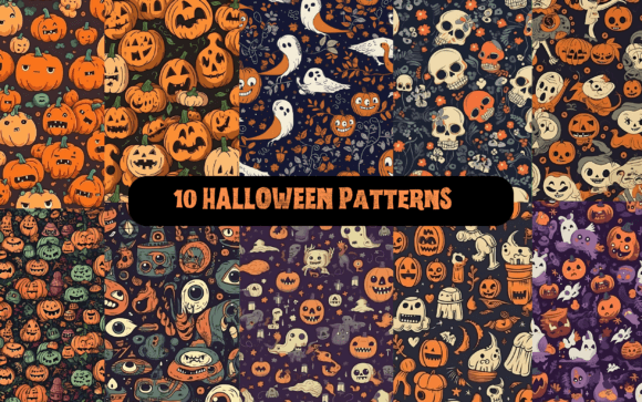 Download 10 Halloween Patterns and Backgrounds - Background Collection