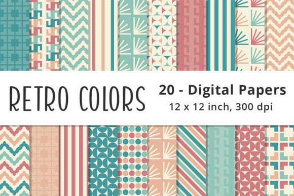 Download Retro Digital Paper Background Patterns - Background Collection