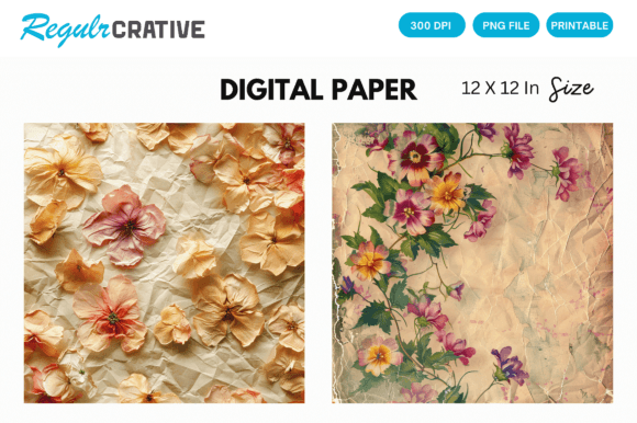 Download Floral Background Digital Paper Patterns - Background Collection