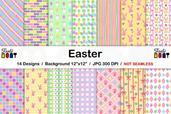 Download Easter Patterns Paper Background Pack - Background Collection