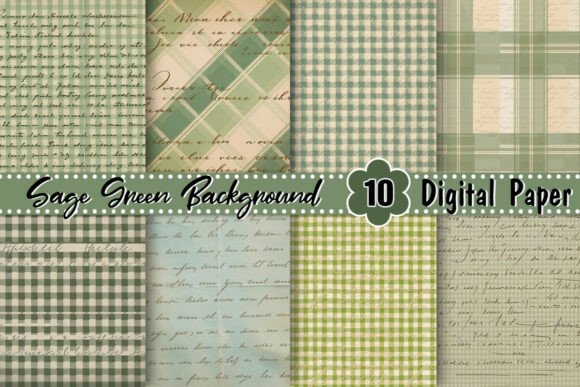 Download Script Sage Green Gingham Background - Background Collection