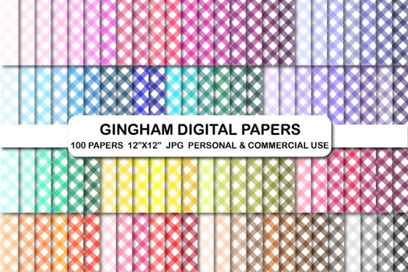 Download 100 Gingham Background Scrapbook Digital - Background Collection