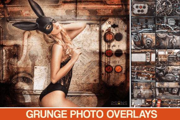 Download Grunge Steampunk Textures Overlays Background Pack - Background Collection