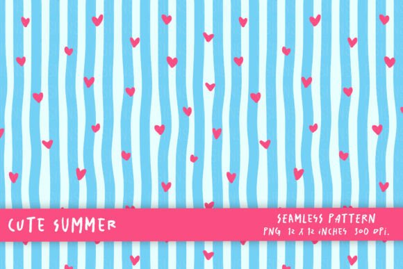 Download Cute Summer Blue Striped Background PNG - Background Collection