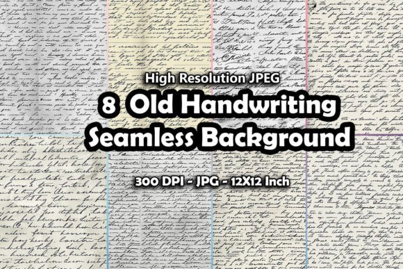 Download 8 Old Handwriting Background Seamless - Background Collection