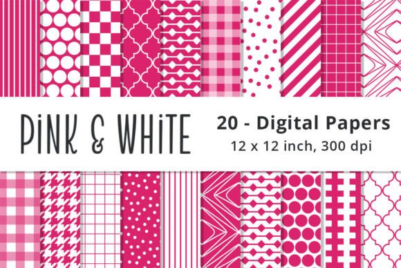 Download Pink Digital Scrapbook Paper Patterns - Digital scrapbook paper Collection