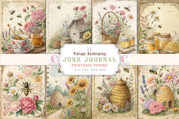 Download Vintage Beekeeping Junk Journal Pages - Premium Resources