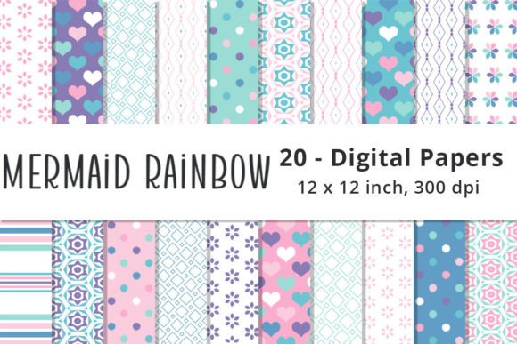 Download Mermaid Rainbow Printable Backgrounds - Background Collection