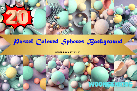 Download 20 Pastel Colored Spheres Background PNG - Background Collection