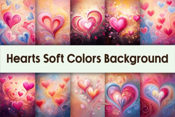 Download Hearts Soft Colors Background - Background Collection