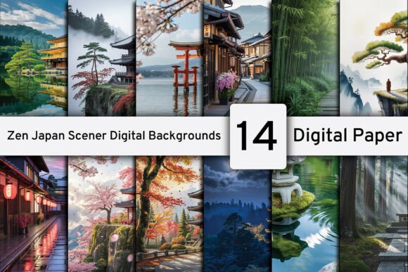 Download Zen Japan Scener Digital Backgrounds - Background Collection