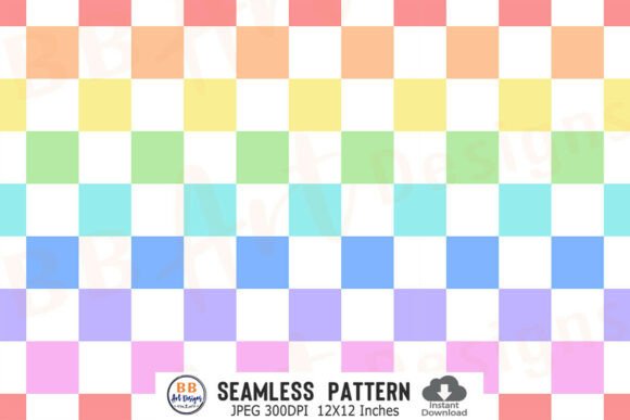 Download Rainbow Checker Pattern Paper Background - Background Collection