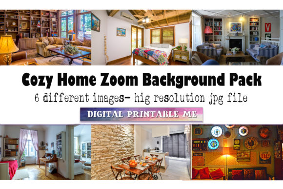 Download Cozy Home, Zoom Background Pack, 6 Pics - Background Collection