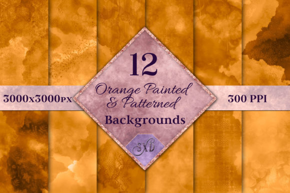 Download Orange Painted and Patterned Backgrounds - Background Collection